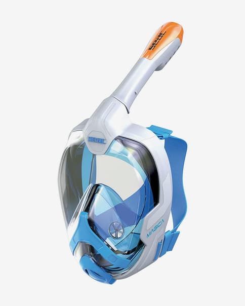 Máscara de Snorkel Seac Mágica branco laranja