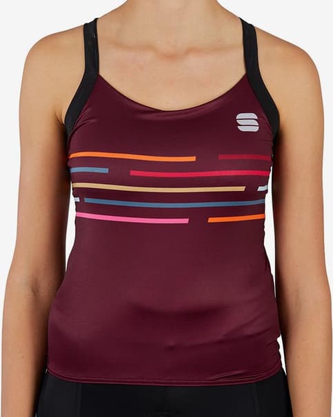 Maillot Sportful Vélodrome W tirantes rojo oscuro mujer