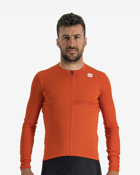 Maillot Sportful Matchy manga larga rojo anaranjado
