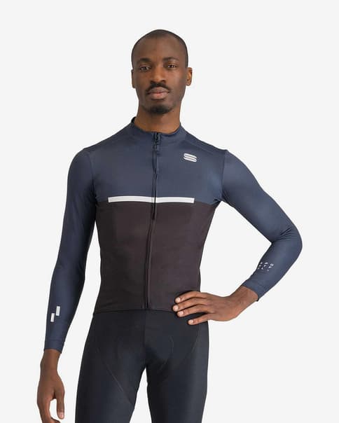 Maillot Sportful Pista Thermal manga larga azul oscuro negro