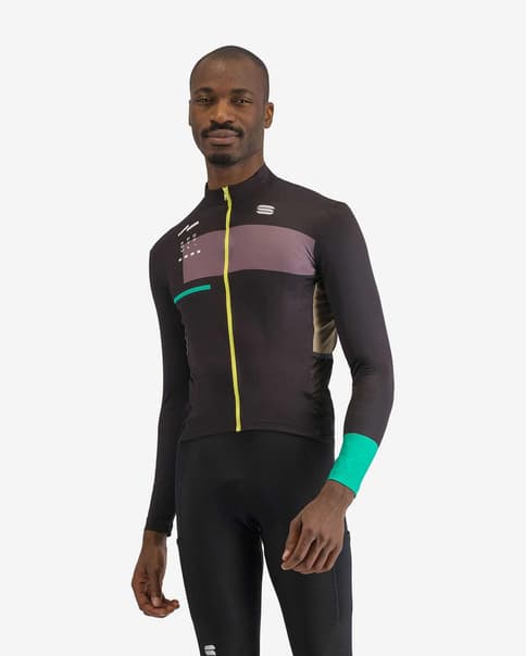 Maillot Sportful Breakout Supergiara manga larga negro oscuro lila