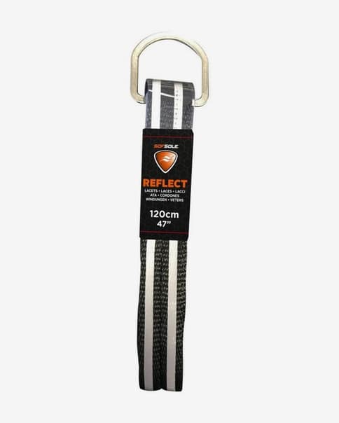 Lacets Sof Sole Flat Reflective 120 cm noir
