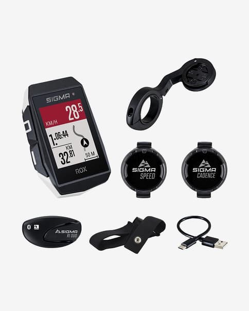 Computador de bicicleta Sigma ROX 11.1 Evo + sensor de velocidade e cadência branco