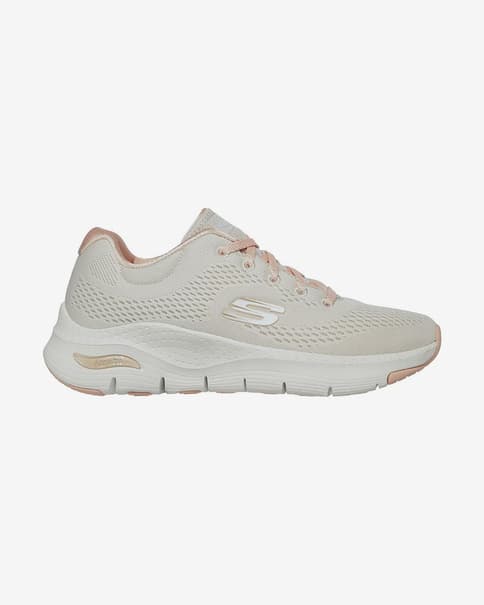 Skechers Arch Fit Trainers White Pink Women