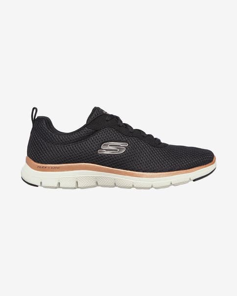 Skechers Flex Appeal 4.0 Trainers Black Bronze Women