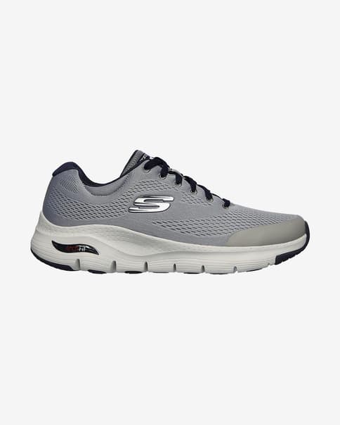 Skechers Arch Fit Trainers Light Grey Dark White