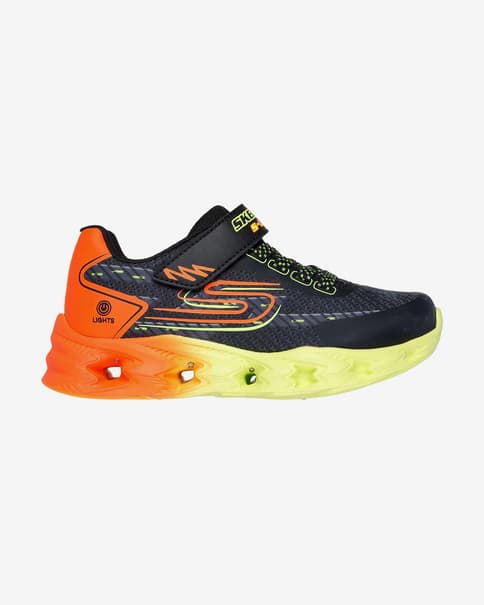 Skechers S-Lights: Vortex 2.0 - Quantroid Kinder Sneaker schwarz/orange