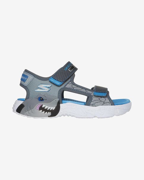 Skechers Creature-Splash Kinder Sandalen grau/blau