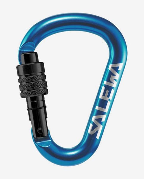 Mosquetón Salewa HMS Screw G2 azul negro
