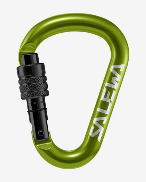 Mosquetón Salewa HMS Screw G2 verde negro