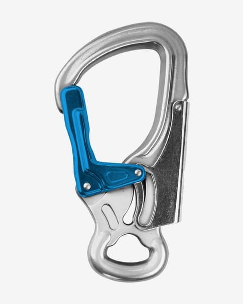 Mosquetón vía ferrata Salewa Attac G3 plateado azul