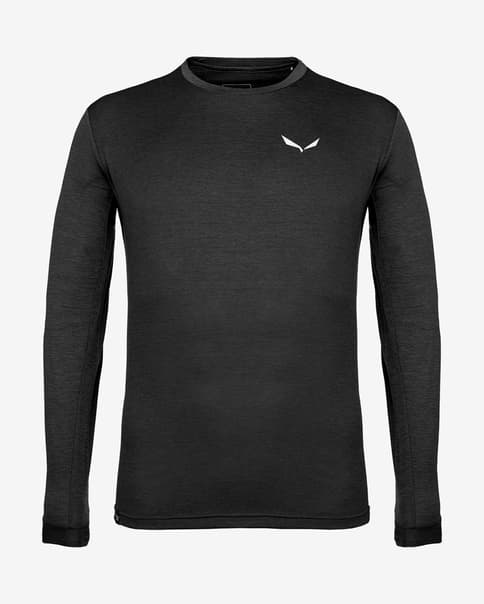 Camiseta Salewa Puez Melange Dry manga larga gris oscuro