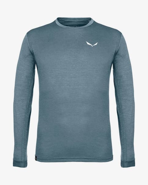 Camiseta Salewa Puez Melange Dry manga larga gris azulado