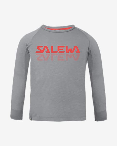 Camiseta interior Salewa Puez Baselayer manga larga gris infantil