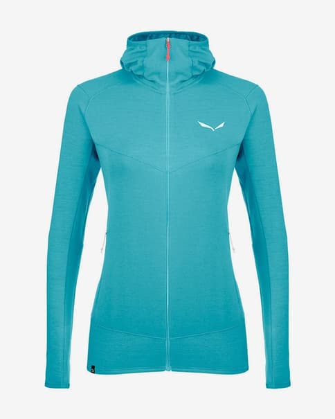 Chaqueta con capucha Salewa Light Micro azul mujer