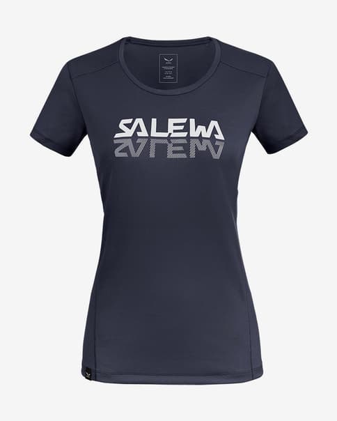 Camiseta Salewa Sporty Graphic Dry manga corta azul oscuro mujer