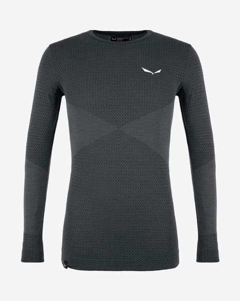 Camiseta Salewa Zebru Responsive manga larga gris oscuro