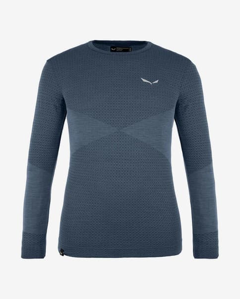 Camiseta interior Salewa Zebru manga larga azul infantil