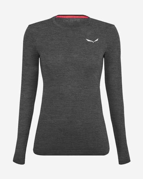 Camiseta interior Salewa Zebru Fresh AMR manga larga negro mujer