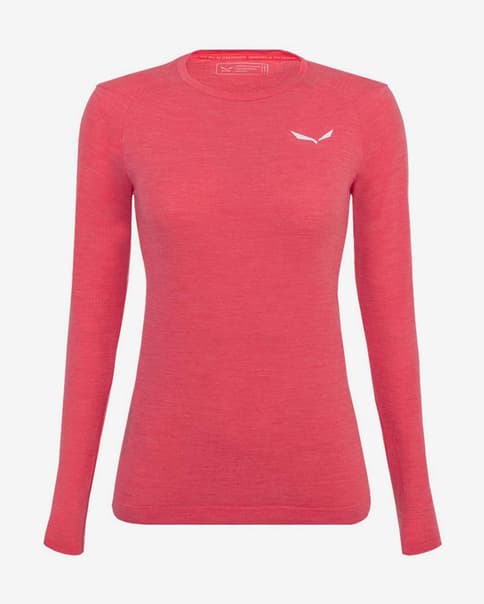 Camiseta interior Salewa Zebru Fresh AMR manga larga rosa mujer