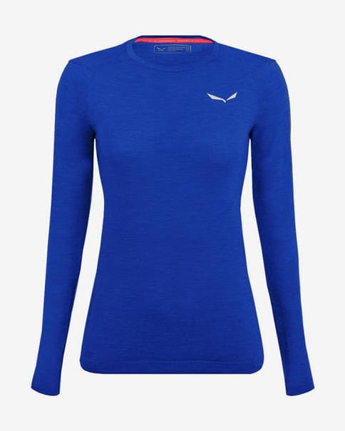 Camiseta interior Salewa Zebru Fresh AMR manga larga azul mujer
