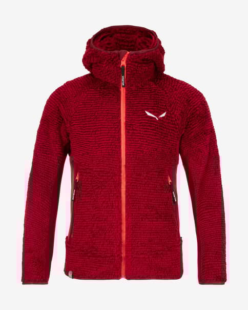 Forro polar con capucha Salewa Puez Highloft 2 rojo infantil