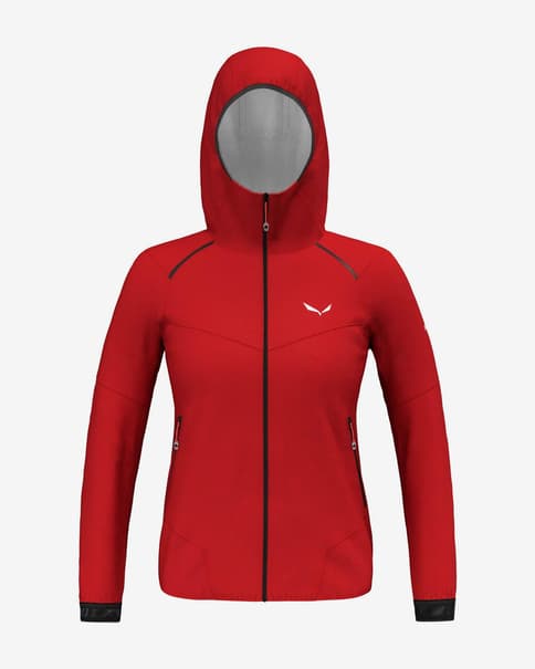 Chaqueta con capucha Salewa Pedroc Light Powertex 2.5 rojo mujer