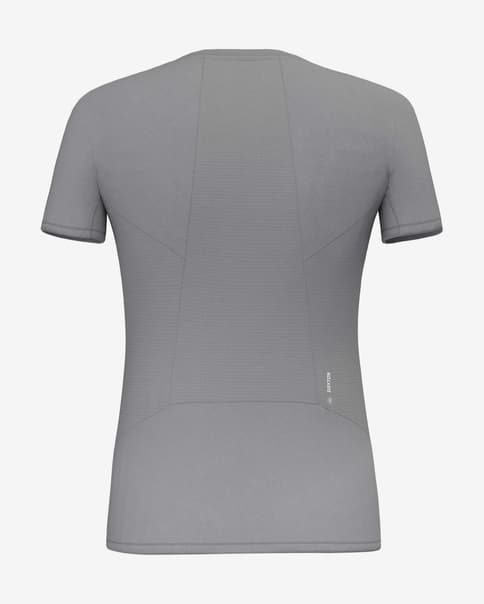 Camiseta Salewa Pedroc Dry Hybrid manga corta gris claro mujer