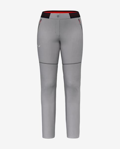 Pantalón convertible Salewa Pedroc 2 Durastretch gris claro mujer