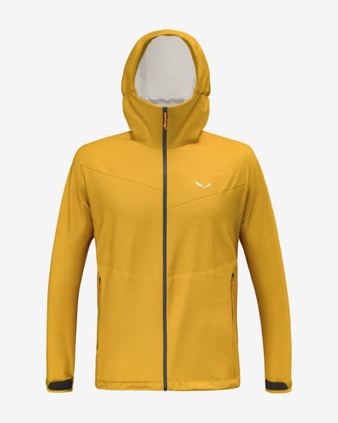 Chaqueta con capucha Salewa Puez Aqua 4 Powertex 2.5L amarillo