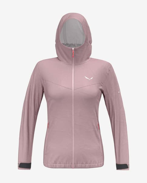 Chaqueta con capucha Salewa Puez Aqua 4 Powertex 2.5L rosa pálido mujer