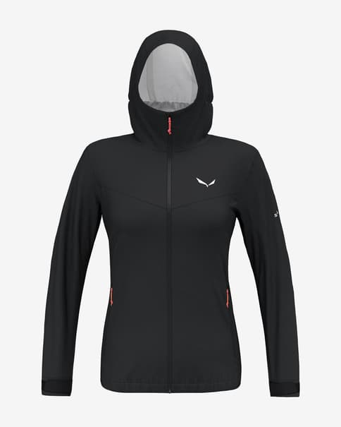 Chaqueta con capucha Salewa Puez Aqua 4 Powertex 2.5L negro mujer