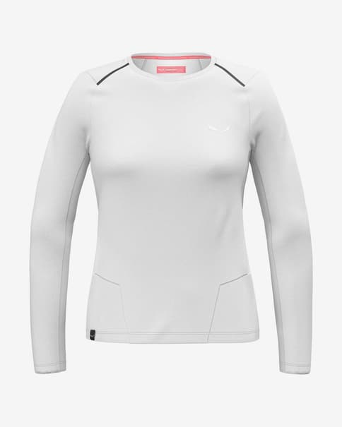 Camiseta interior Salewa Pedroc Dry manga larga blanco mujer