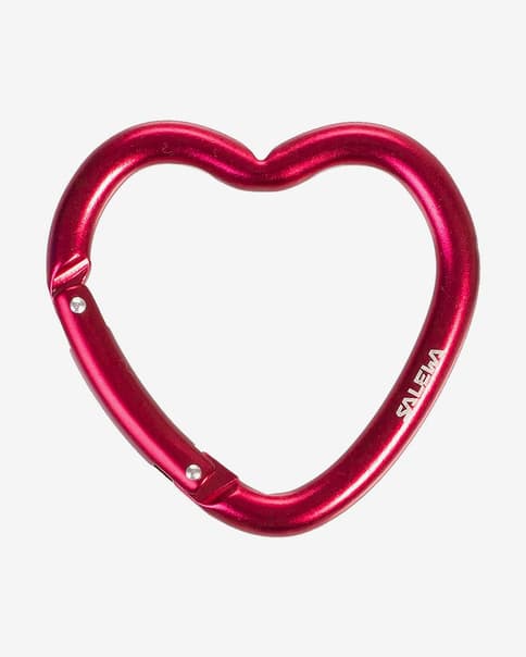 Mosquetón llavero Salewa Heart rojo