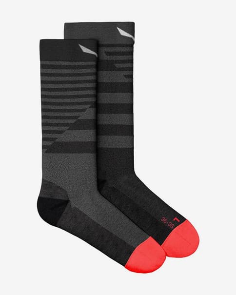 Calcetines Salewa Fanes HYB STR AM Crew gris mujer