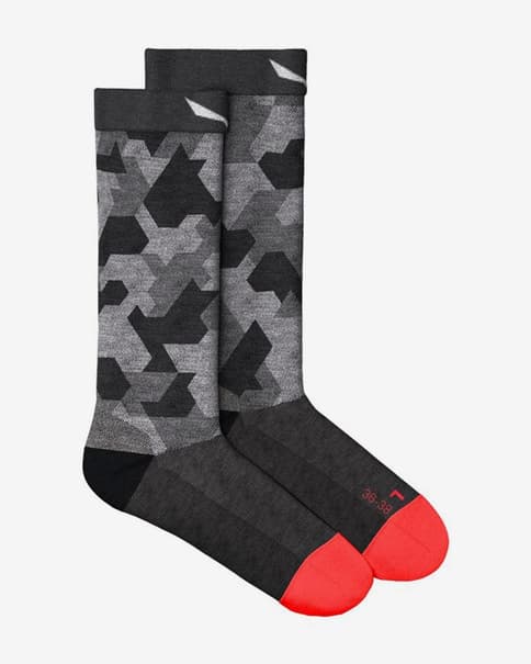 Calcetines Salewa Pedroc Camu AM Crew negro gris mujer