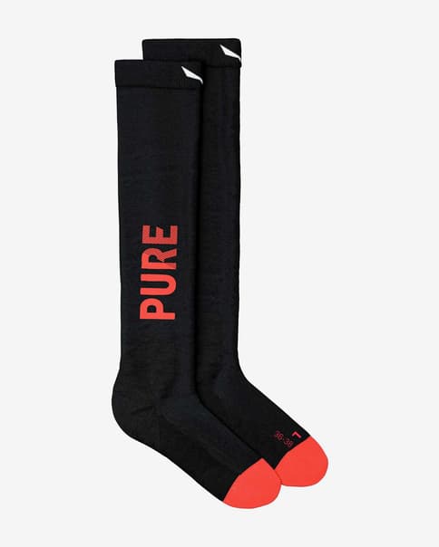 Calcetines Salewa Sella Pure MTN negro rojo mujer