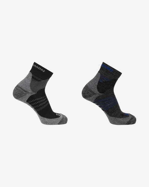 Calcetines Salomon X Ultra Access Quarter 2-Pack gris oscuro negro