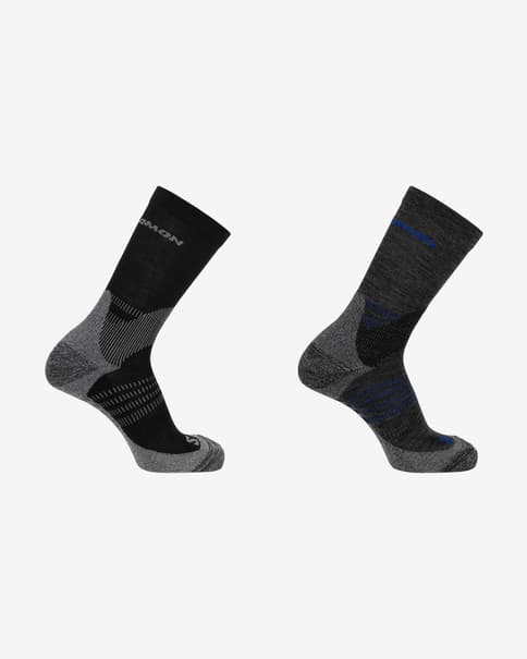 Calcetines Salomon X Ultra Access Crew 2-Pack negro gris oscuro