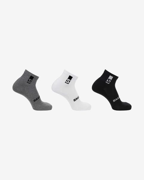 Calcetines Salomon Everyday Ankle 3-Pack gris oscuro blanco negro