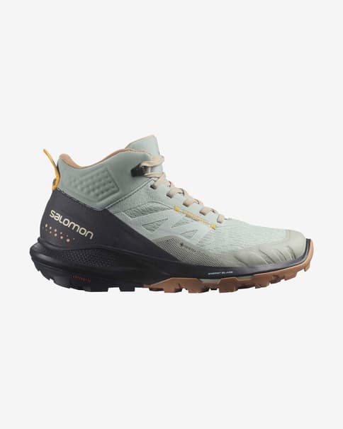 Botas Salomon Outpulse Mid GORE-TEX verde claro naranja mujer
