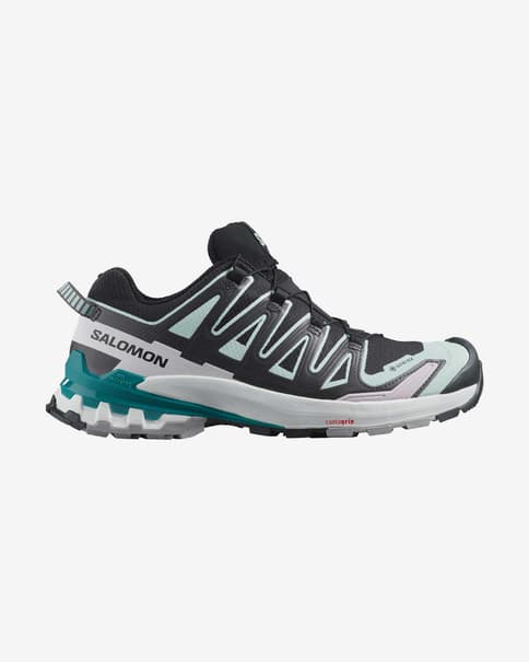 Salomon XA PRO 3D v9 GORE-TEX Shoes Black Beige Blue Women