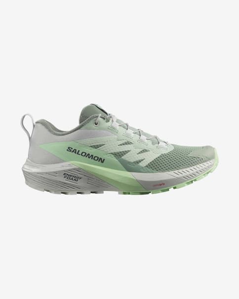 Salomon Sense Ride 5 dames trailrunning schoenen grijs/groen