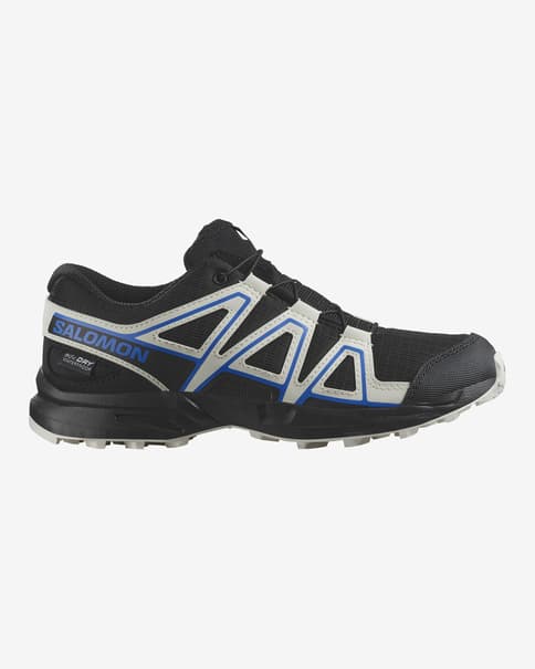 Zapatillas Salomon Speedcross ClimaSalomon Waterproof negro blanco azul eléctrico infantil