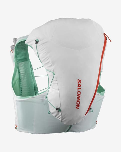 Chaleco hidratación Salomon ADV Skin 12 Set blanco rojo verde