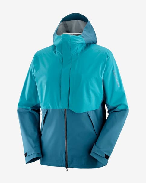 Salomon Outerpath Waterproof Pro jack met capuchon blauw
