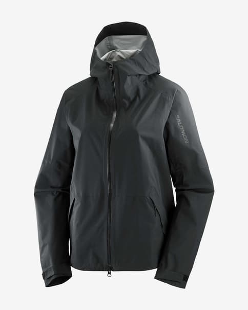 Salomon Outerpath 2.5L waterdicht jack met capuchon zwart dames
