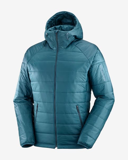 Chaqueta con capucha Salomon Outline HD Insulated azul alpino