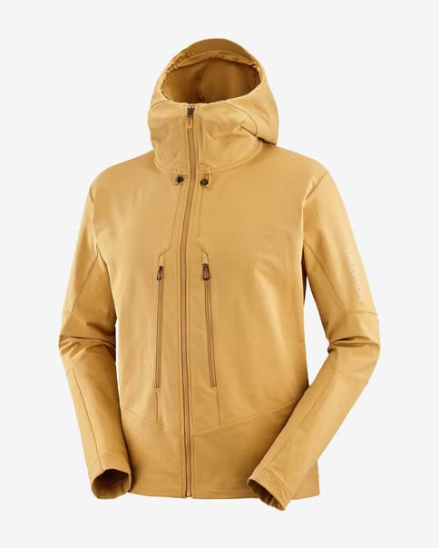 Chaqueta con capucha Salomon Outpeak Softshell amarillo pálido