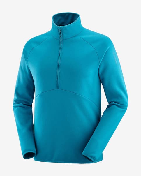 Forro polar Salomon Essential Warm Half Zip Mid azul luminoso